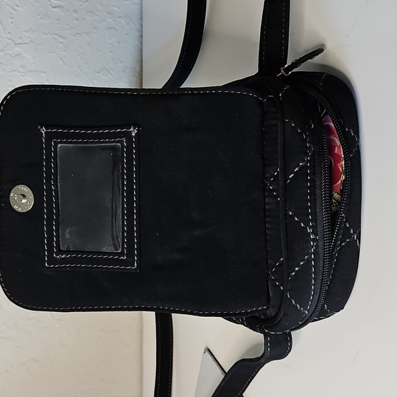 Vera Bradley Mini Hipster Black Quilted Crossbody Bag - Picture 13 of 16